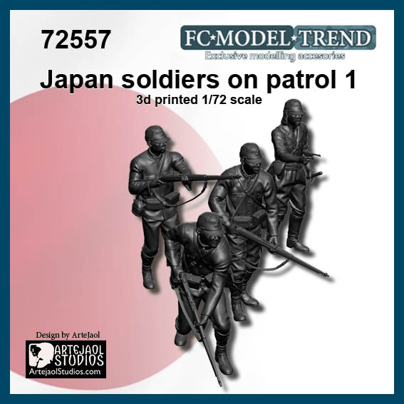 WW2 Japanese soldiers patrol - set 1