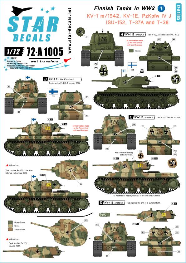 Finnish Tanks in WW2 - set 1 - Click Image to Close