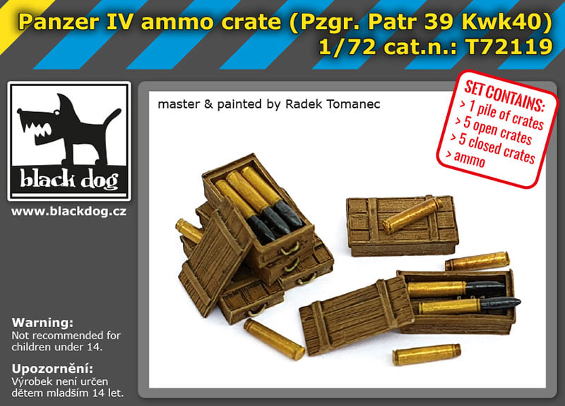 Pz.Kpfw.IV ammo & crates (Pzgr.Patr.39 Kwk40) - Click Image to Close