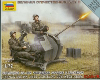 German 2cm Flak 38 with crew - Click Image to Close